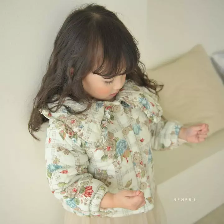 Neneru - Korean Children Fashion - #Kfashion4kids - Adell Flower Padding - 7