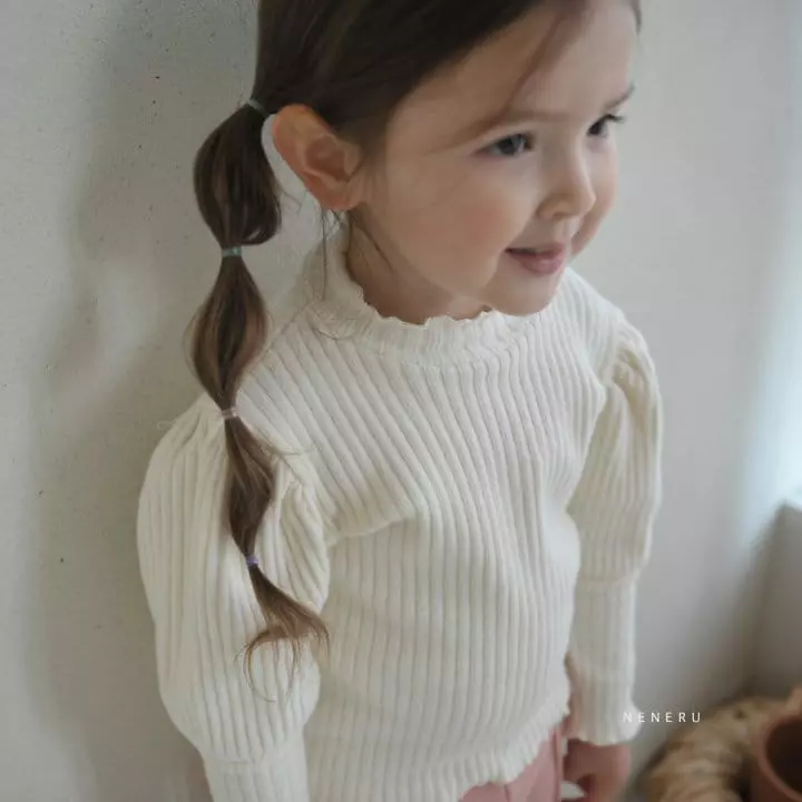 Neneru - Korean Children Fashion - #childofig - Kid Puff Rib Tee - 5