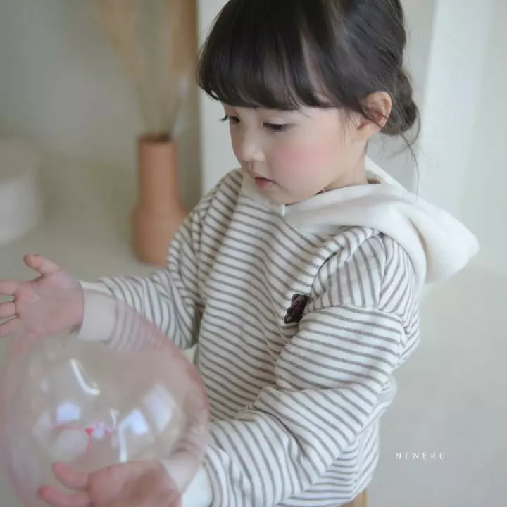 Neneru - Korean Children Fashion - #childofig - Ribbon Hoody Tee