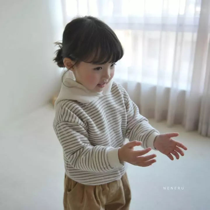 Neneru - Korean Children Fashion - #childrensboutique - Ribbon Hoody Tee - 2
