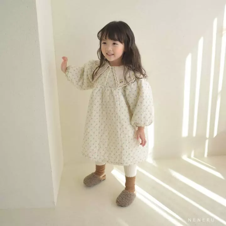 Neneru - Korean Children Fashion - #designkidswear - Fresh Flower One-piece - 6