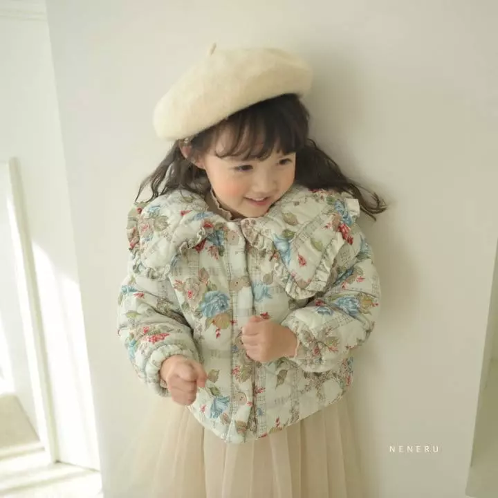 Neneru - Korean Children Fashion - #designkidswear - Adell Flower Padding