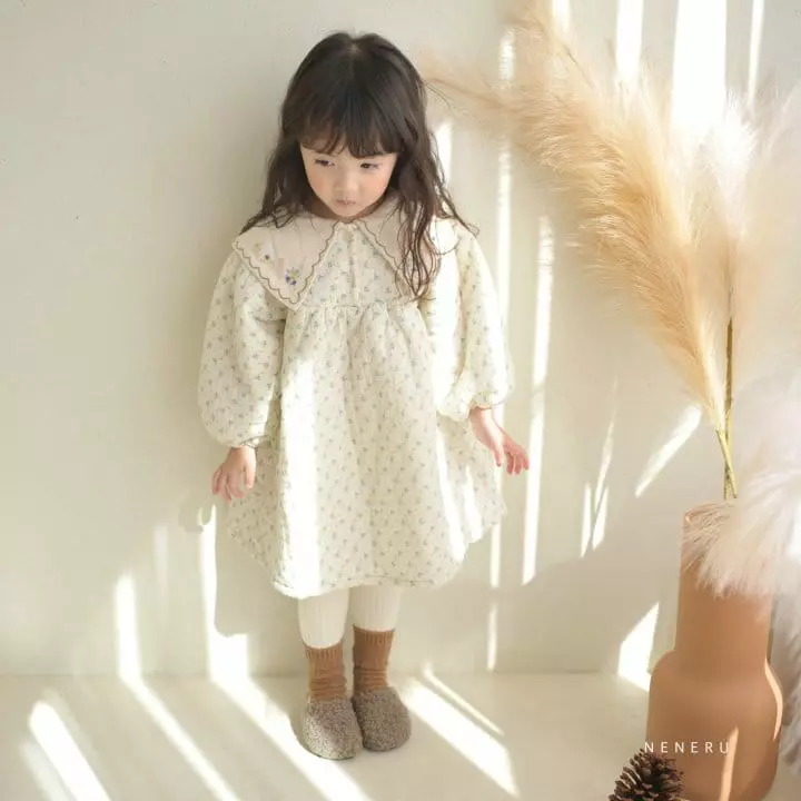 Neneru - Korean Children Fashion - #fashionkids - Fresh Flower One-piece - 8
