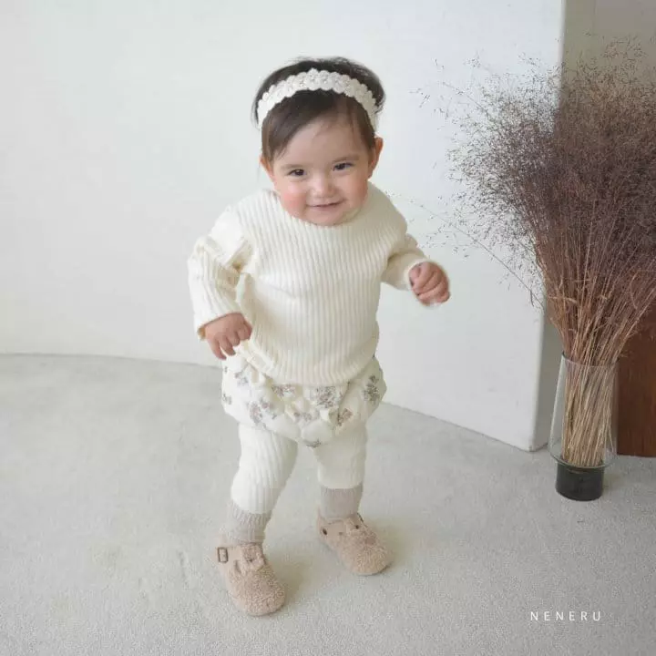 Neneru - Korean Children Fashion - #kidsshorts - Kid Basic Rib Turtleneck Tee - 4