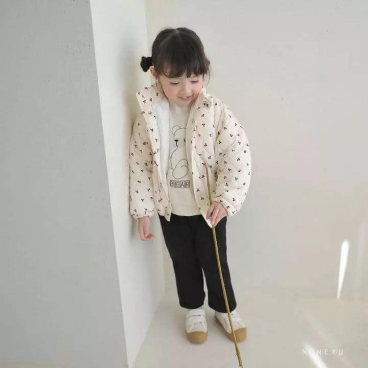 Neneru - Korean Children Fashion - #kidsshorts - Line Bear Tee - 4