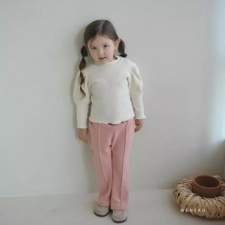 Neneru - Korean Children Fashion - #minifashionista - Kid Puff Rib Tee - 3