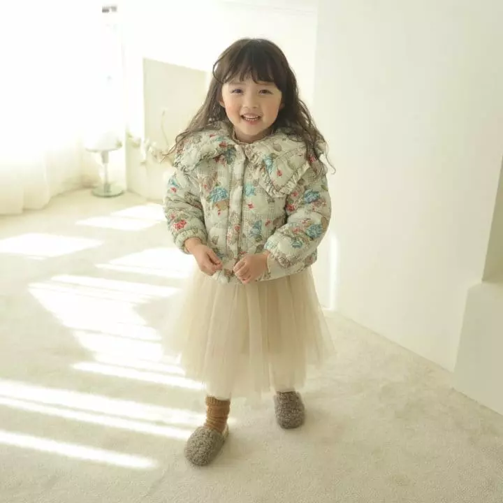 Neneru - Korean Children Fashion - #minifashionista - Adell Flower Padding - 10