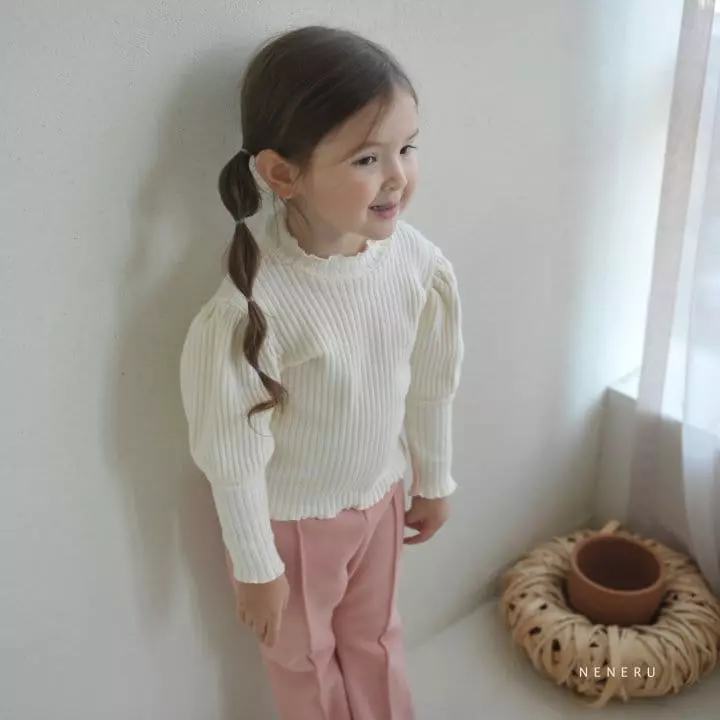 Neneru - Korean Children Fashion - #minifashionista - Kid Puff Rib Tee - 4