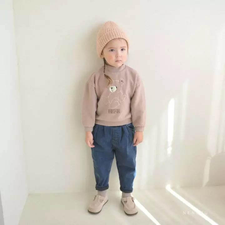 Neneru - Korean Children Fashion - #todddlerfashion - Line Bear Tee - 11