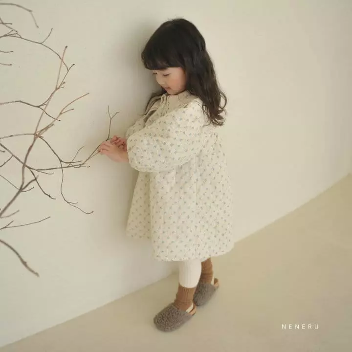 Neneru - Korean Children Fashion - #todddlerfashion - Fresh Flower One-piece