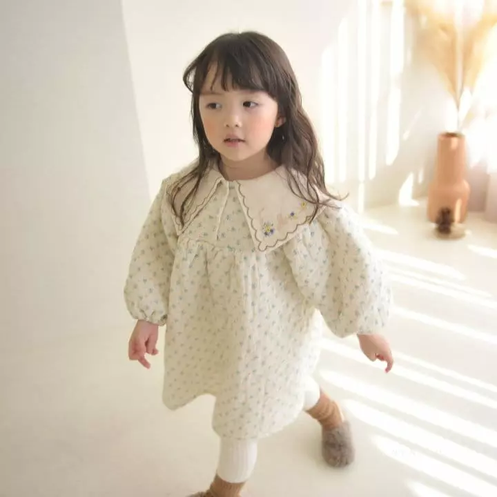 Neneru - Korean Children Fashion - #toddlerclothing - Fresh Flower One-piece - 2