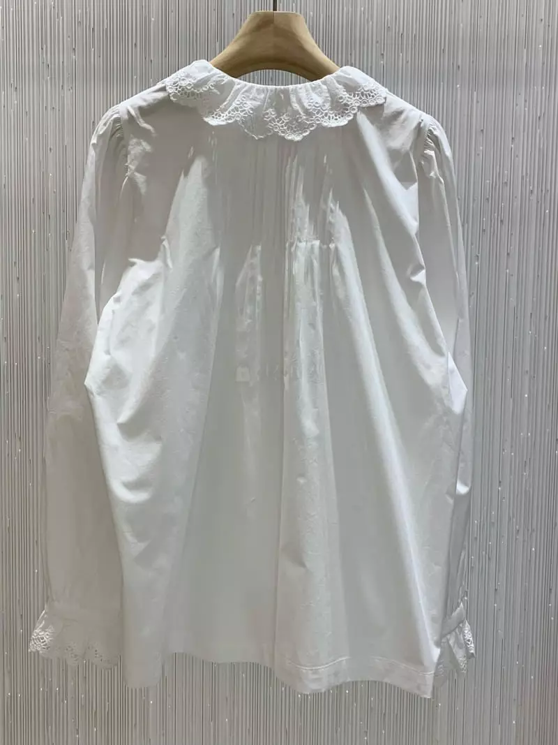 Neroli36 - Korean Women Fashion - #momslook - Pintuck Frill Blouse - 8