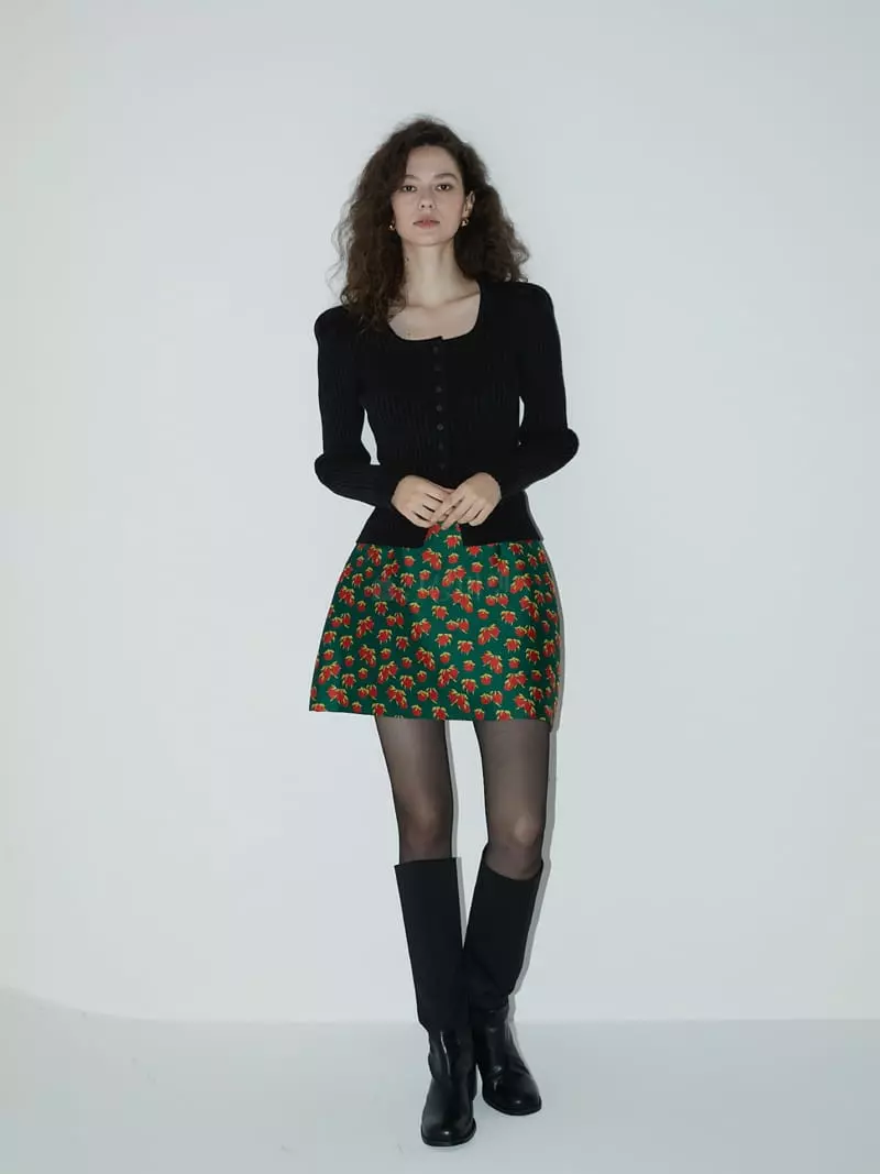 Neroli36 - Korean Women Fashion - #momslook - Jacquard Skirt - 5