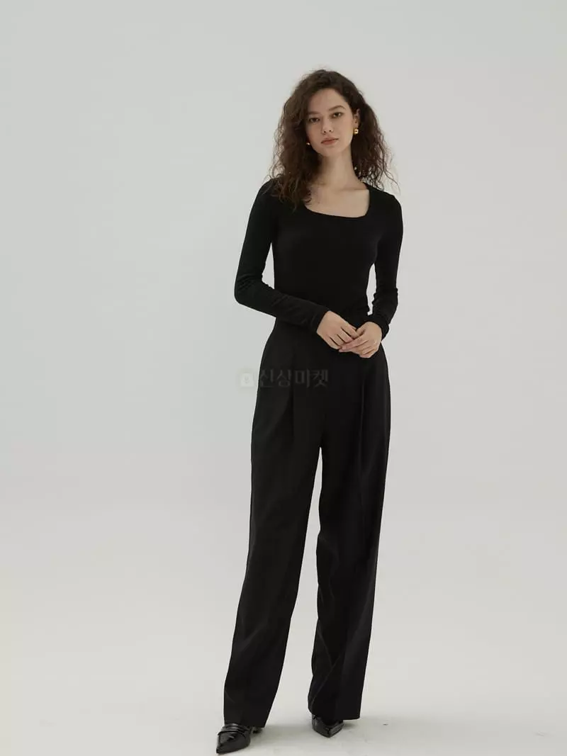 Neroli36 - Korean Women Fashion - #momslook - Emma Rib Tee - 3
