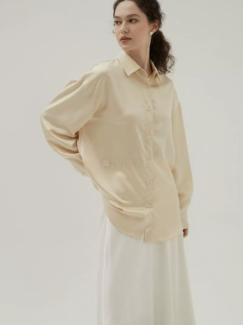 Neroli36 - Korean Women Fashion - #momslook - Shatin Shirt - 2