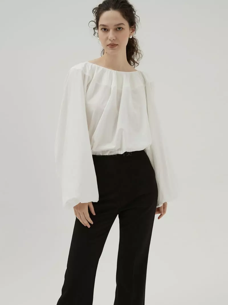 Neroli36 - Korean Women Fashion - #momslook - ena Puff Blouse - 6