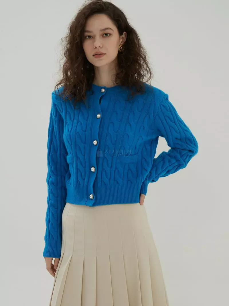 Neroli36 - Korean Women Fashion - #momslook - Twist Button Cardigan - 3