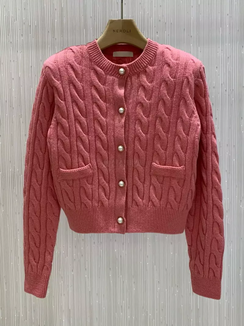 Neroli36 - Korean Women Fashion - #momslook - Twist Button Cardigan - 7