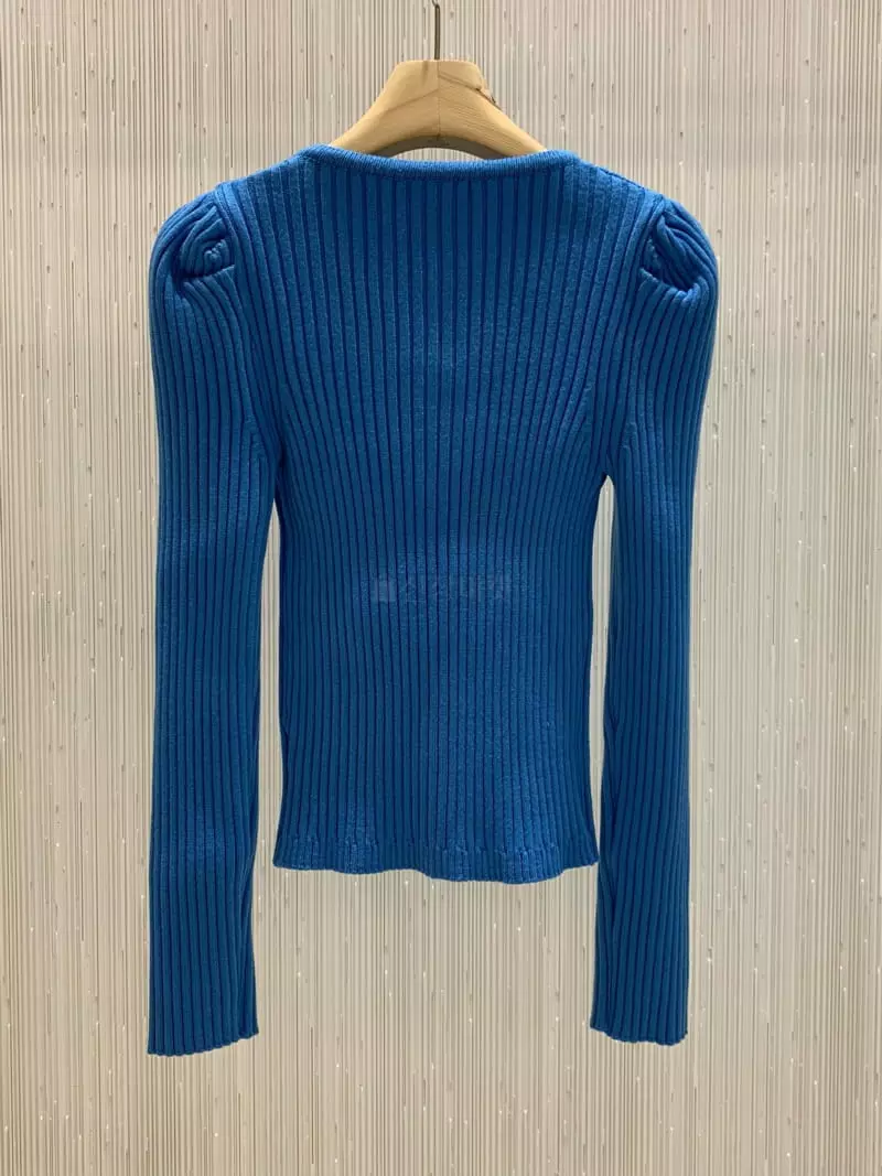 Neroli36 - Korean Women Fashion - #pursuepretty - Square Puff Cardigan - 9