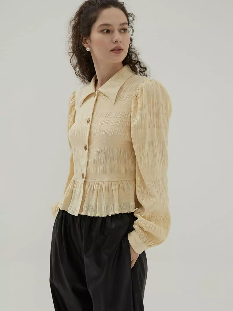Neroli36 - Korean Women Fashion - #thelittlethings - Legina Wrinkle Blouse - 2