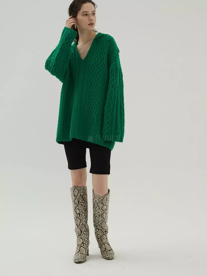 Neroli36 - Korean Women Fashion - #vintageinspired - Sailor Knit One-piece - 6