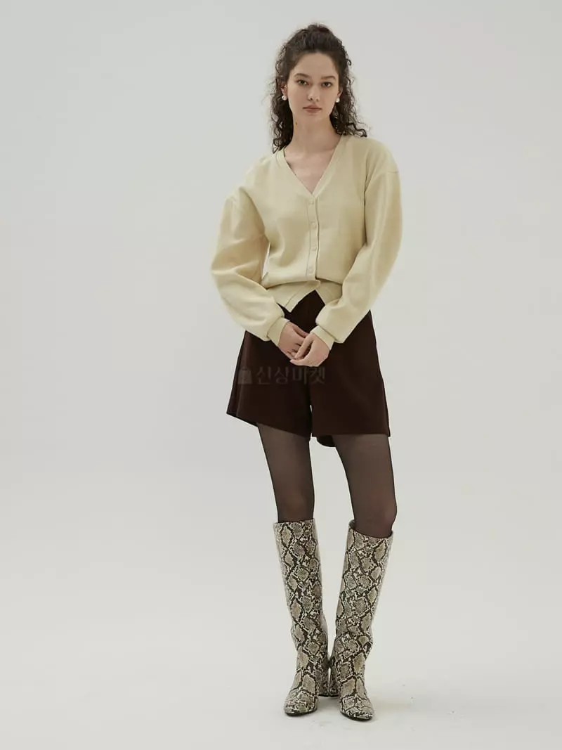 Neroli36 - Korean Women Fashion - #vintageinspired - Volume Line Cardigan - 3