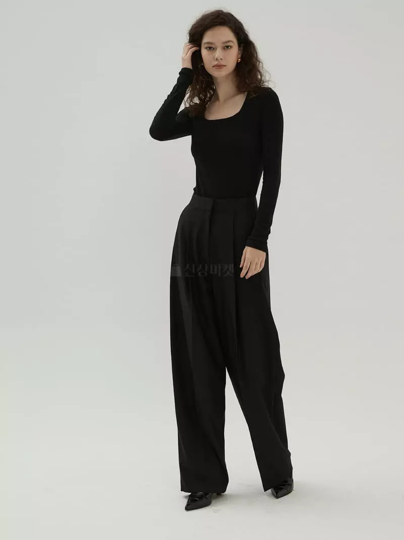 Neroli36 - Korean Women Fashion - #momslook - Emma Rib Tee - 4