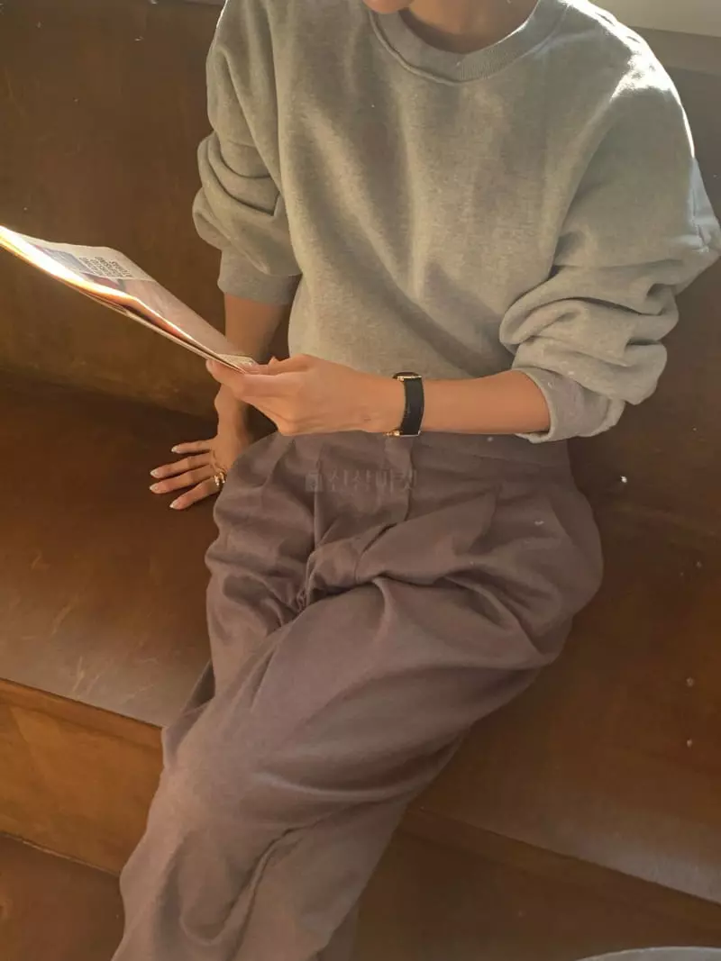 Neuf Nine - Korean Women Fashion - #momslook - Fleece Sweatshirt