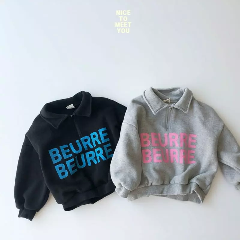 Nice To Meet You - Korean Children Fashion - #kidzfashiontrend - Butter Collar Sweatshirt - 4