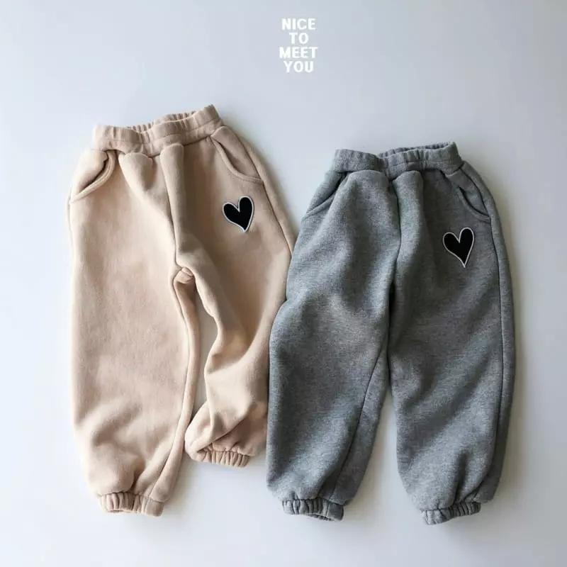 Nice To Meet You - Korean Children Fashion - #Kfashion4kids - Heart Pants - 3