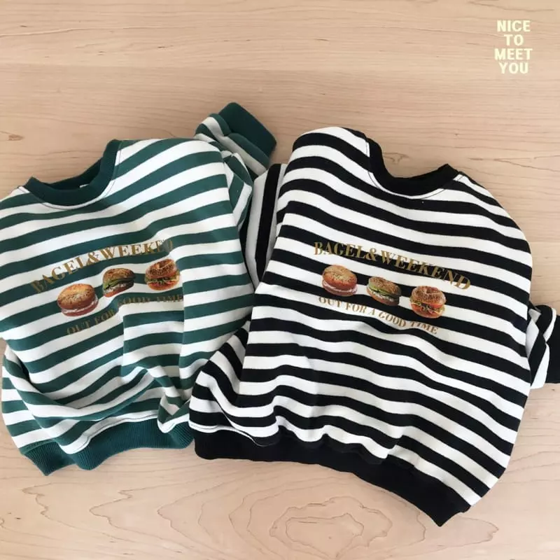 Nice To Meet You - Korean Children Fashion - #stylishchildhood - Bagle Sweatshirt - 4