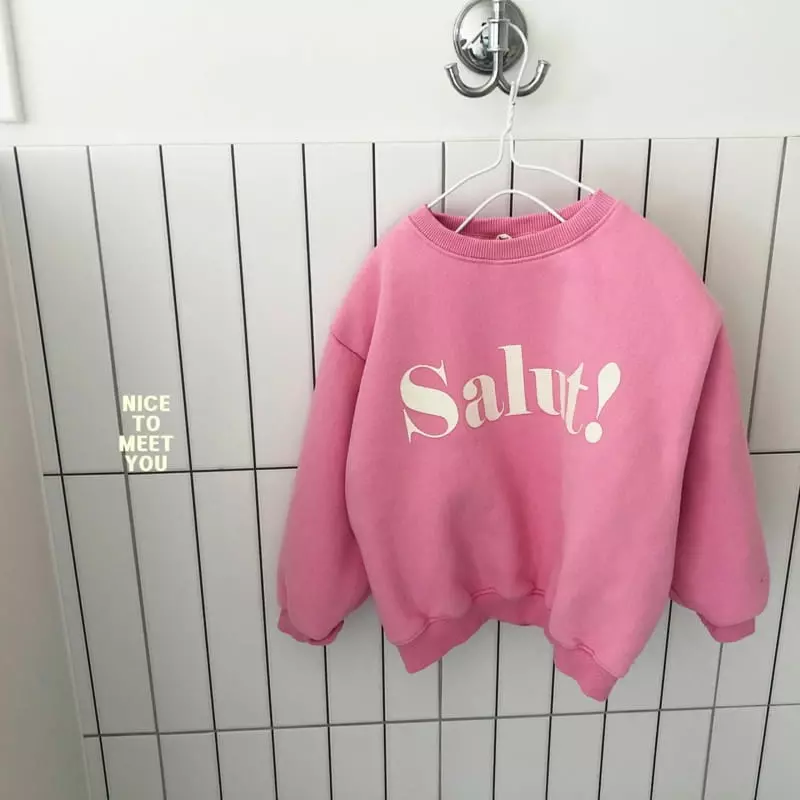 Nice To Meet You - Korean Children Fashion - #childofig - Shally Sweatshirt - 4