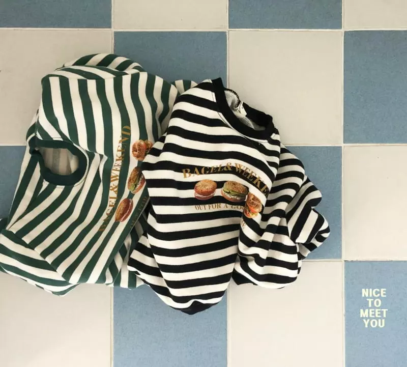 Nice To Meet You - Korean Children Fashion - #childrensboutique - Bagle Sweatshirt - 5