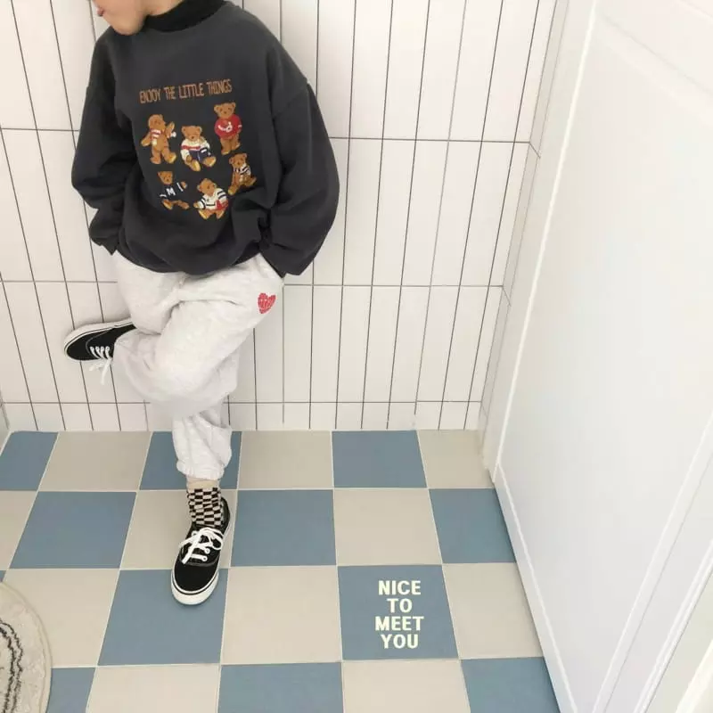 Nice To Meet You - Korean Children Fashion - #childrensboutique - Joy Bear Sweatshirt - 3