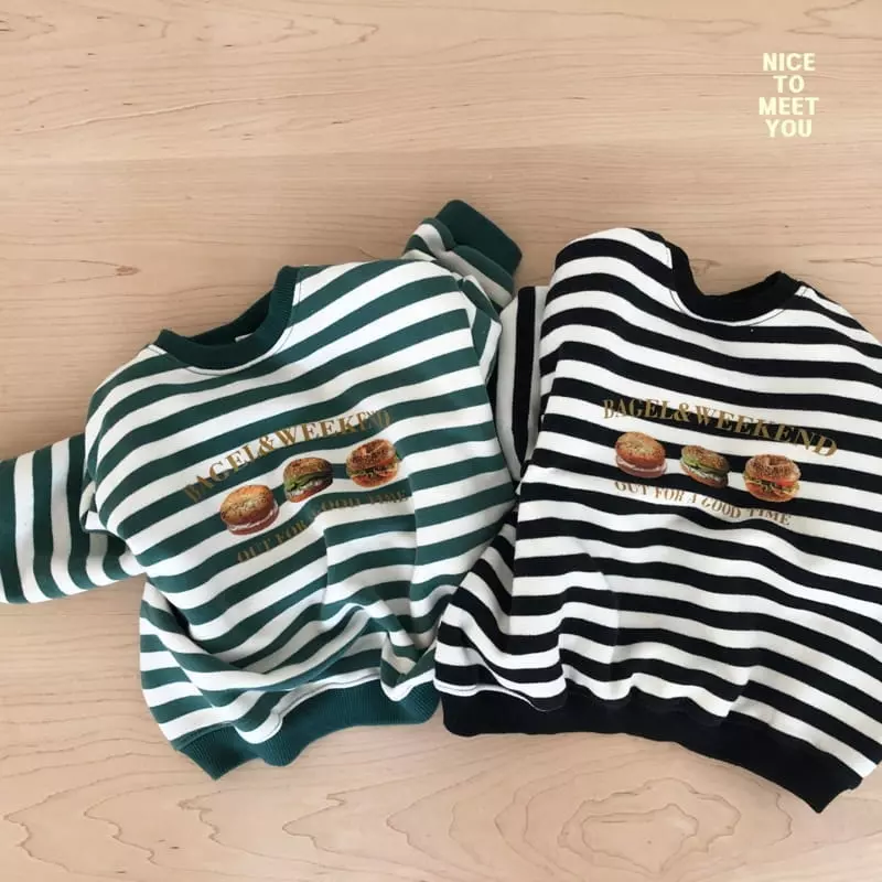 Nice To Meet You - Korean Children Fashion - #designkidswear - Bagle Sweatshirt - 6