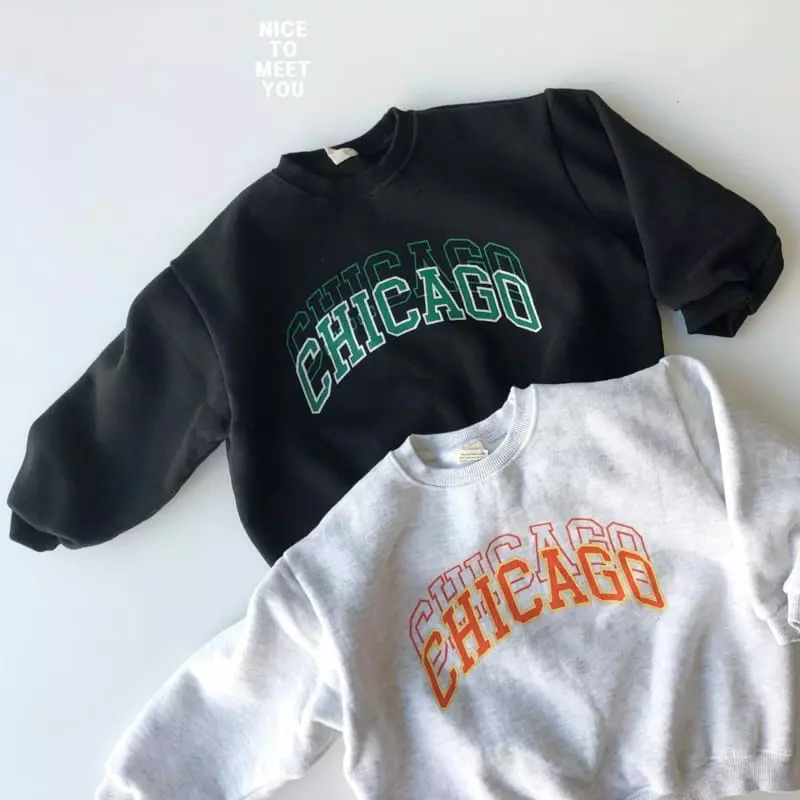 Nice To Meet You - Korean Children Fashion - #designkidswear - Chicago Sweatshirt - 3