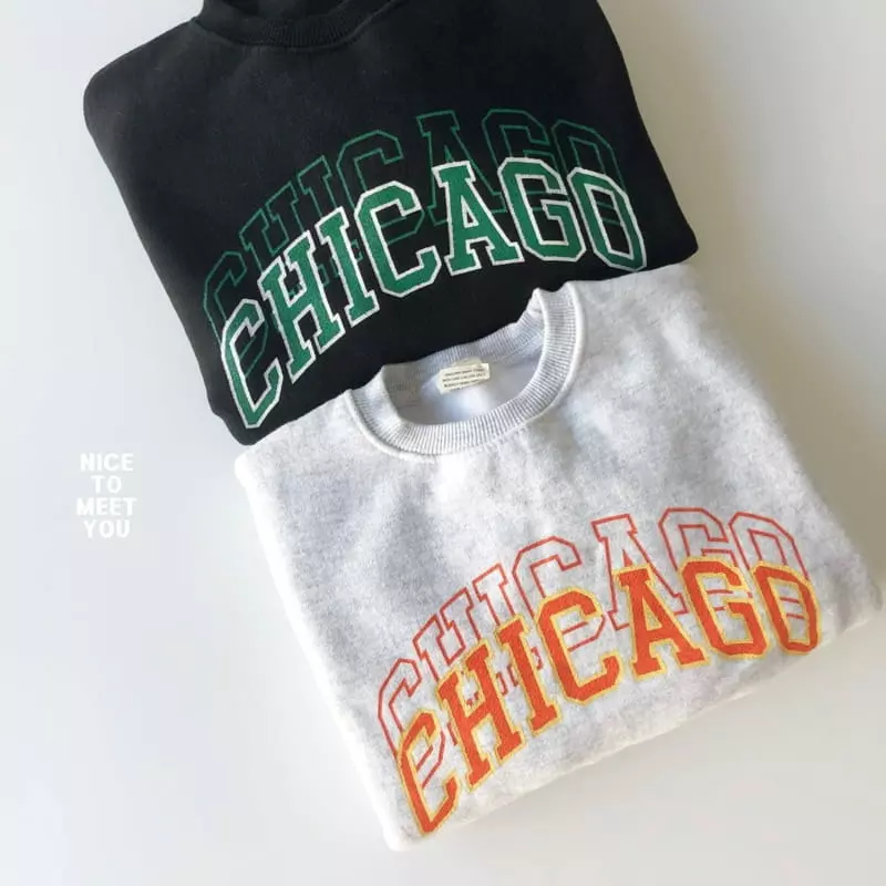 Nice To Meet You - Korean Children Fashion - #designkidswear - Chicago Sweatshirt - 4