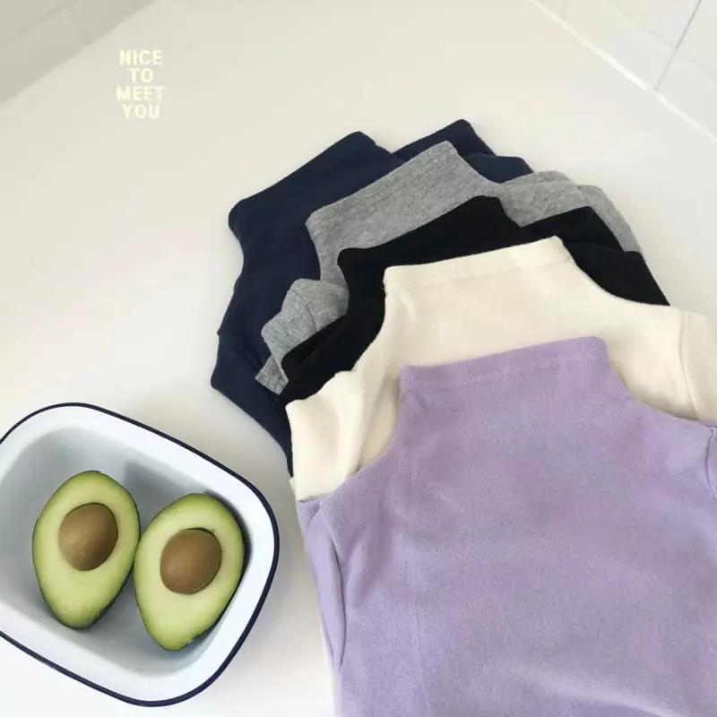 Nice To Meet You - Korean Children Fashion - #discoveringself - Latte Turtleneck Tee