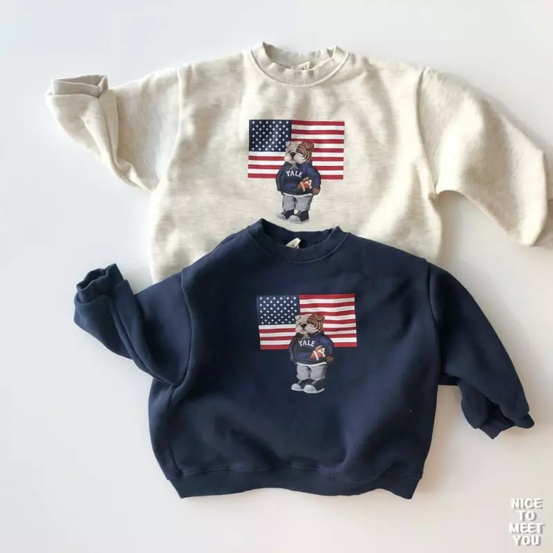Nice To Meet You - Korean Children Fashion - #fashionkids - Bull Dot Sweatshirt