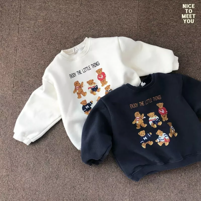 Nice To Meet You - Korean Children Fashion - #fashionkids - Joy Bear Sweatshirt - 6