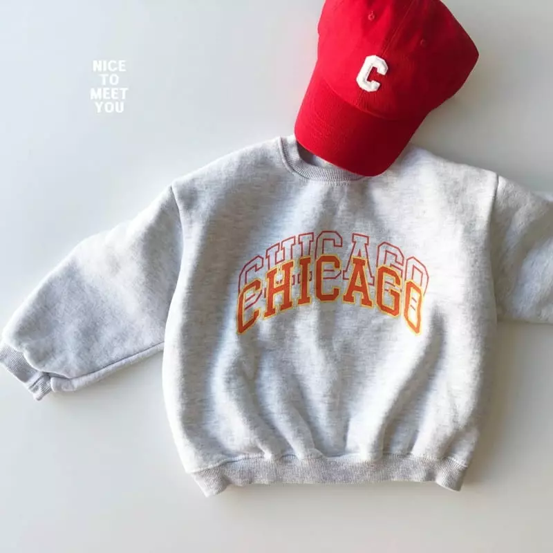 Nice To Meet You - Korean Children Fashion - #fashionkids - Chicago Sweatshirt - 5
