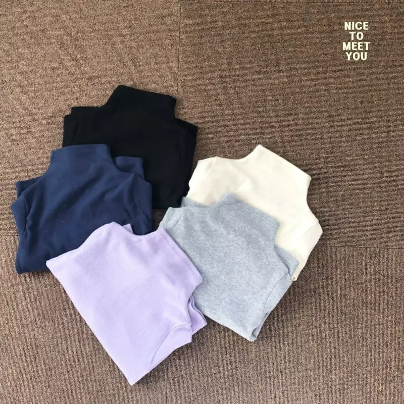 Nice To Meet You - Korean Children Fashion - #fashionkids - Latte Turtleneck Tee - 2