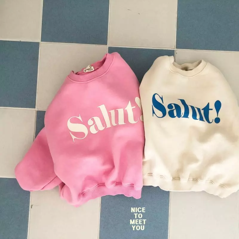Nice To Meet You - Korean Children Fashion - #kidsshorts - Shally Sweatshirt - 8