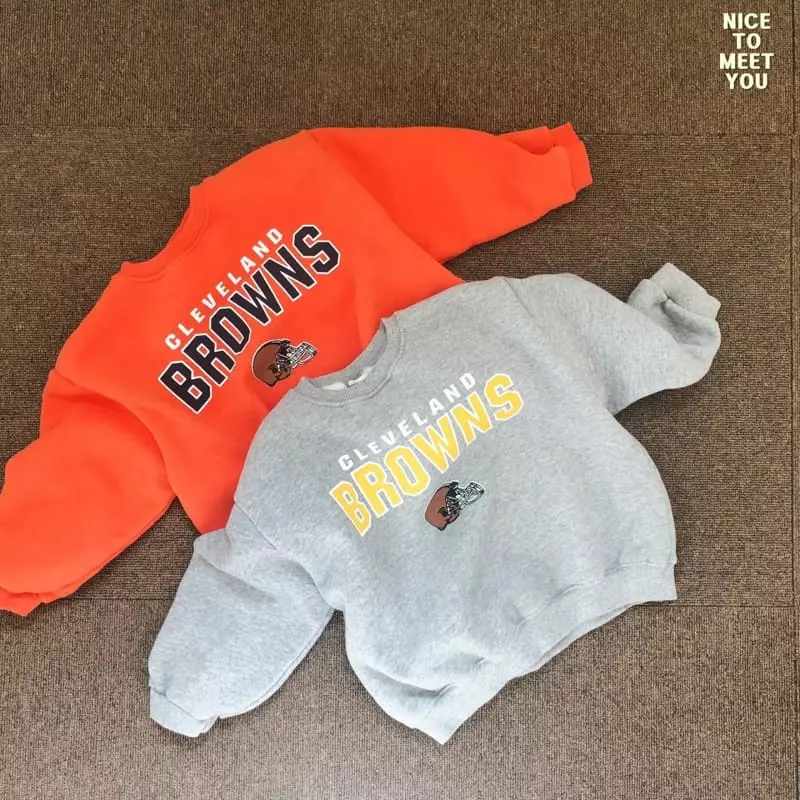 Nice To Meet You - Korean Children Fashion - #kidsshorts - Browns Sweatshirt - 5