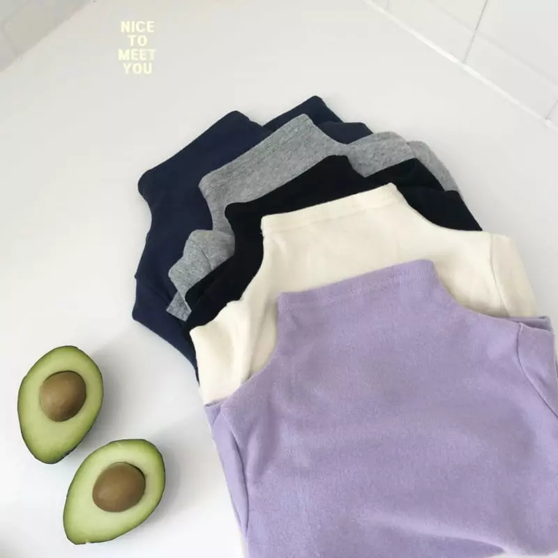 Nice To Meet You - Korean Children Fashion - #kidsshorts - Latte Turtleneck Tee - 3
