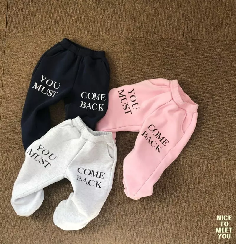 Nice To Meet You - Korean Children Fashion - #kidsstore - Come Back Pants - 8