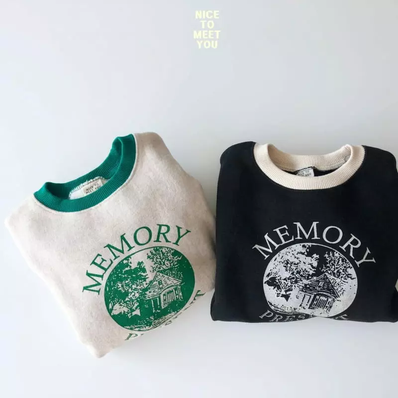 Nice To Meet You - Korean Children Fashion - #kidsstore - Memory Sweatshirt