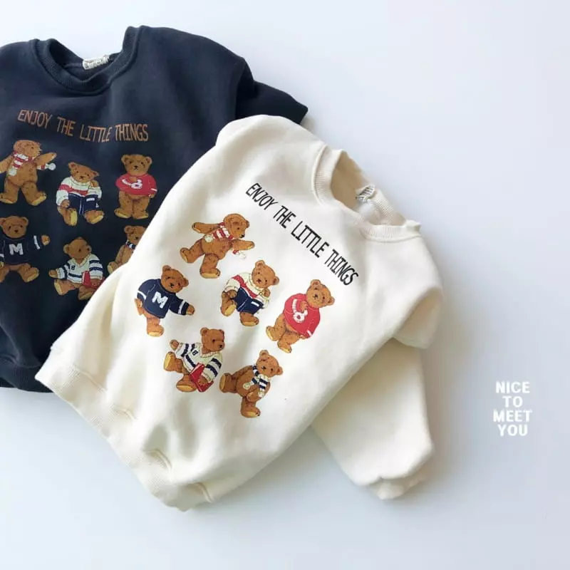 Nice To Meet You - Korean Children Fashion - #kidzfashiontrend - Joy Bear Sweatshirt - 9