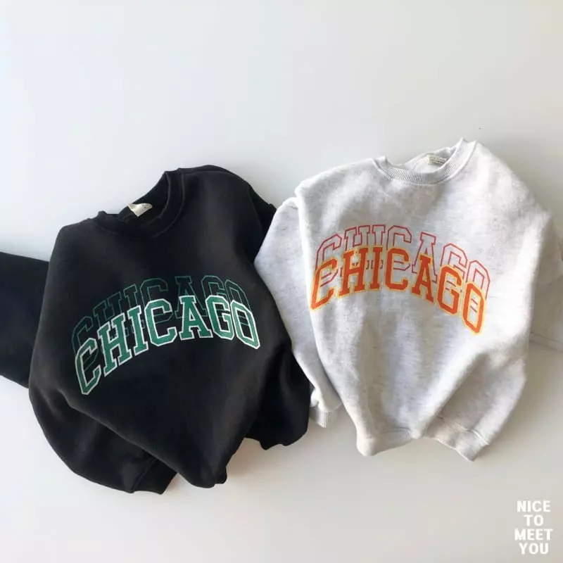 Nice To Meet You - Korean Children Fashion - #kidzfashiontrend - Chicago Sweatshirt - 8