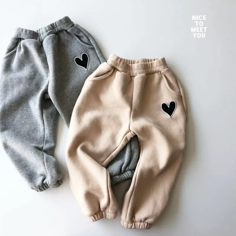 Nice To Meet You - Korean Children Fashion - #kidzfashiontrend - Heart Pants - 2